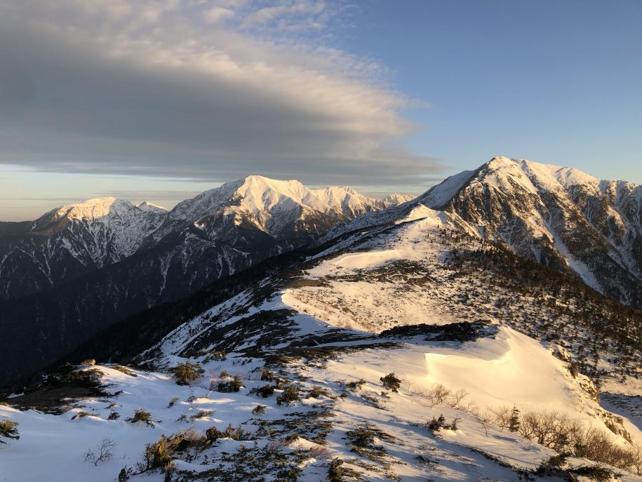 雪の聖岳