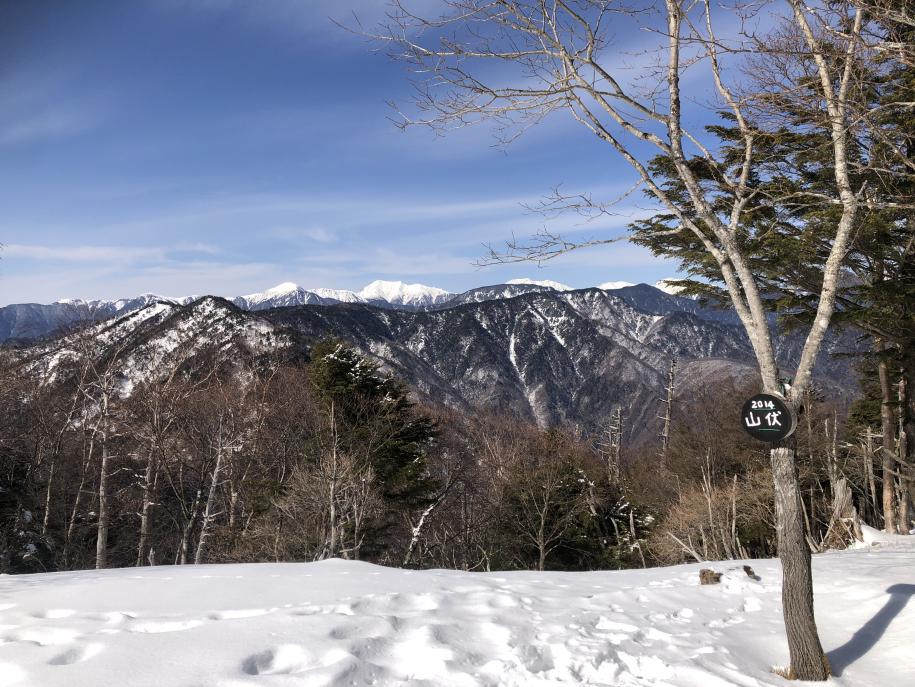 山伏岳からの南アルプス